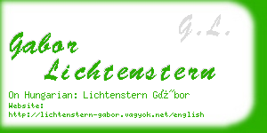 gabor lichtenstern business card